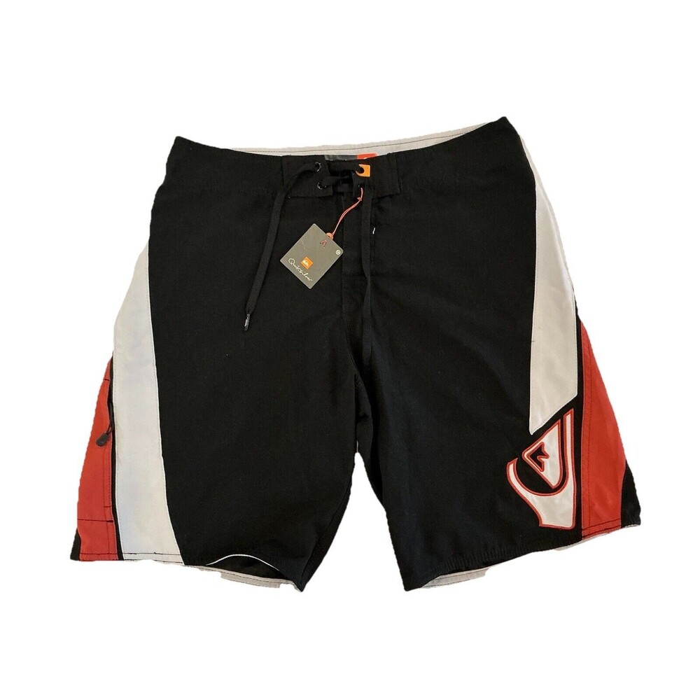 NWT QUIKSILVER BOARDSHORTS SHORTS SWIMSUIT MEN 32 Padang BLACK